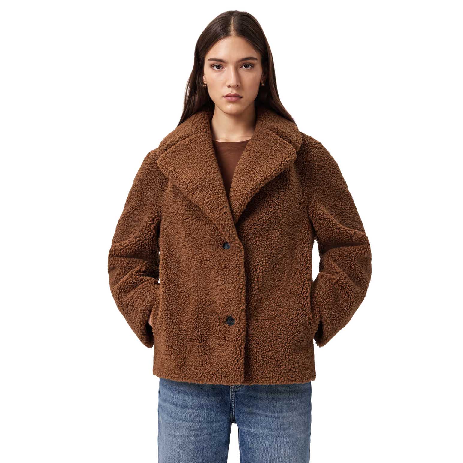 AllSaints Eddie Faux Teddy Jacket